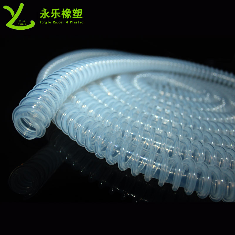 靜海醫(yī)用波紋硅膠管,螺紋式硅膠管,進口多腔輸送硅膠管
