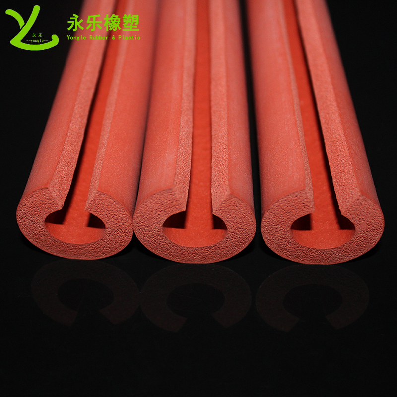 開口發(fā)泡硅膠管，耐高溫發(fā)泡硅膠管，保溫發(fā)泡硅膠管，隔熱發(fā)泡硅膠管