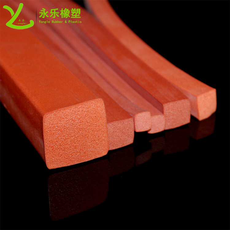 擠出硅膠密封條，耐高溫發(fā)泡硅膠條，阻燃硅膠發(fā)泡條