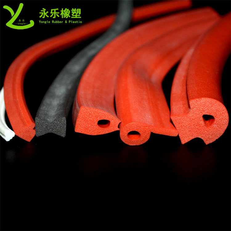 擠出發(fā)泡密封條，定制硅膠發(fā)泡密封條，耐高溫發(fā)泡硅膠密封條