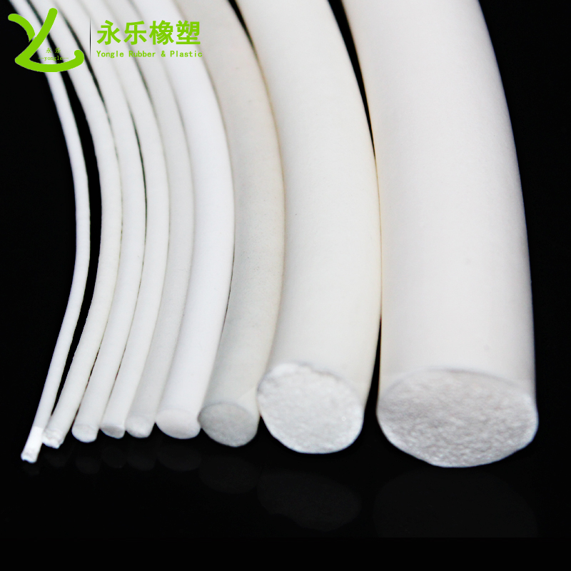白色發(fā)泡硅膠條，無鹵發(fā)泡硅膠密封條，防水發(fā)泡硅膠密封條