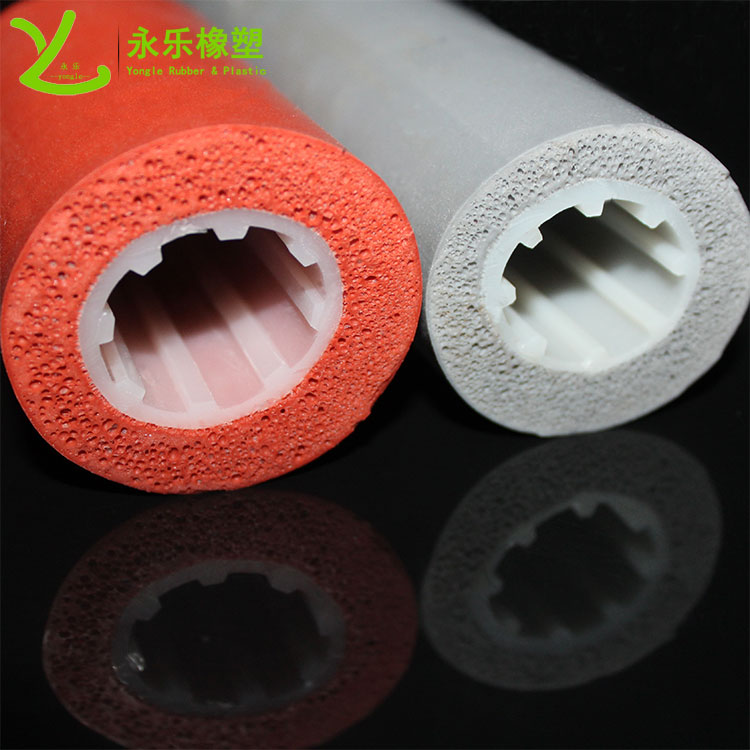 復合發(fā)泡硅膠管，耐高溫發(fā)泡硅膠管，保溫發(fā)泡硅膠管