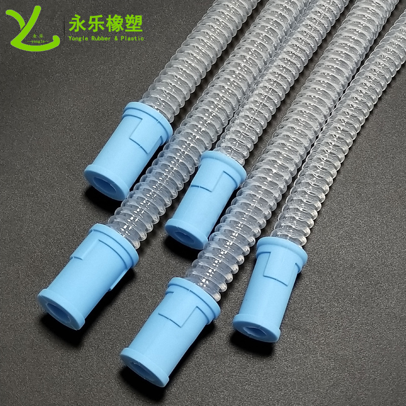 靜海醫(yī)用食品螺旋硅膠軟管,重復(fù)使用硅膠螺旋管,呼吸機(jī)硅膠管