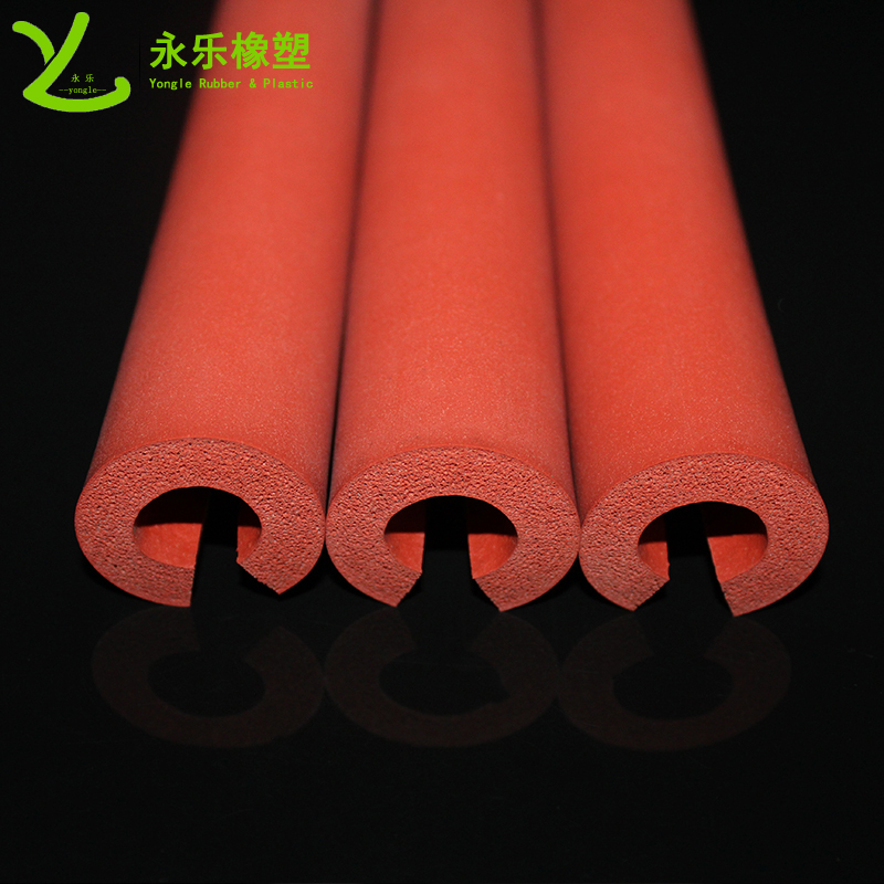 開口發(fā)泡硅膠管，耐高溫發(fā)泡硅膠管，保溫發(fā)泡硅膠管，隔熱發(fā)泡硅膠管