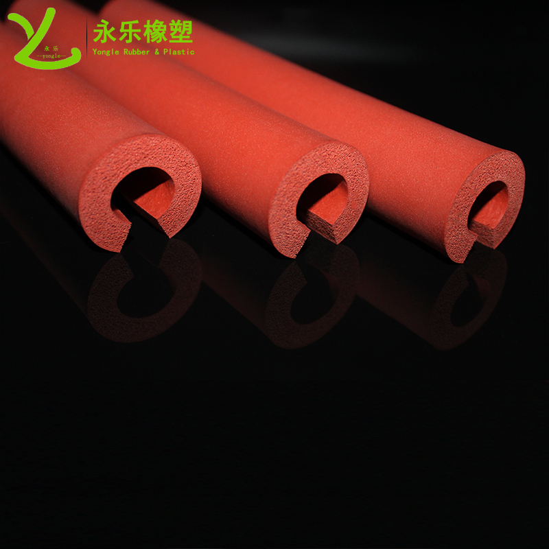 開口發(fā)泡硅膠管，耐高溫發(fā)泡硅膠管，保溫發(fā)泡硅膠管，隔熱發(fā)泡硅膠管
