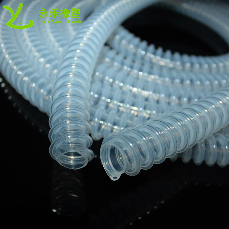 靜海醫(yī)用波紋硅膠管,螺紋式硅膠管,進口多腔輸送硅膠管