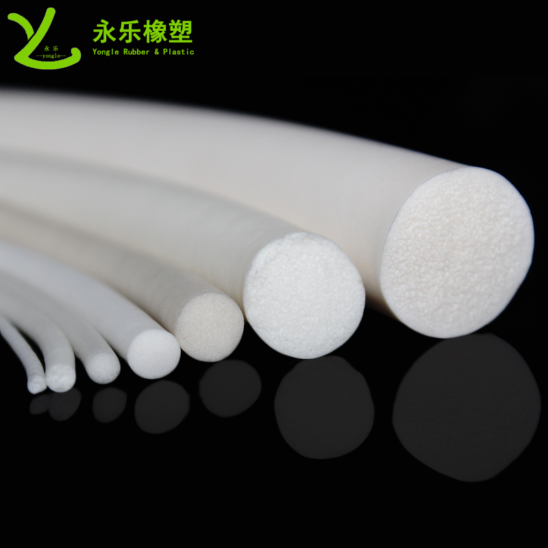 白色發(fā)泡硅膠條，無鹵發(fā)泡硅膠密封條，防水發(fā)泡硅膠密封條