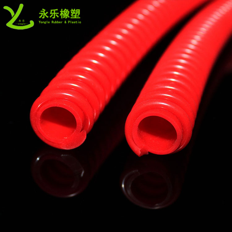 靜海擠出醫(yī)用硅膠波紋管，紅色硅膠波紋管，耐高溫硅膠波紋管