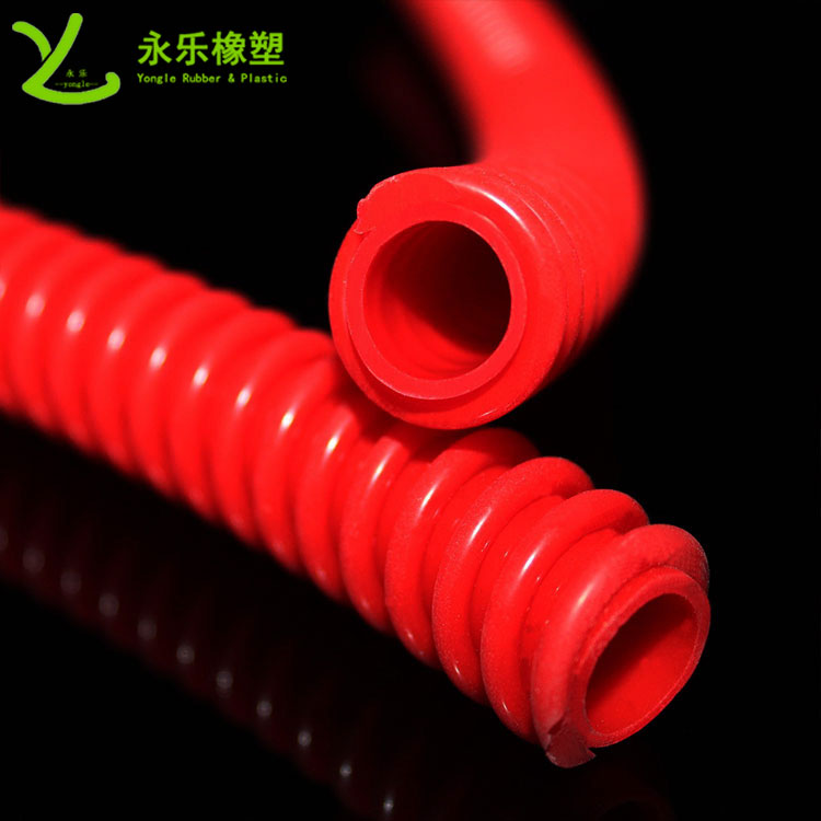 靜海擠出醫(yī)用硅膠波紋管，紅色硅膠波紋管，耐高溫硅膠波紋管