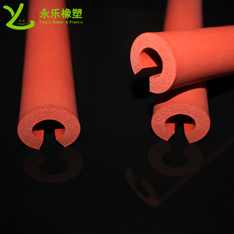 開口發(fā)泡硅膠管，耐高溫發(fā)泡硅膠管，保溫發(fā)泡硅膠管，隔熱發(fā)泡硅膠管
