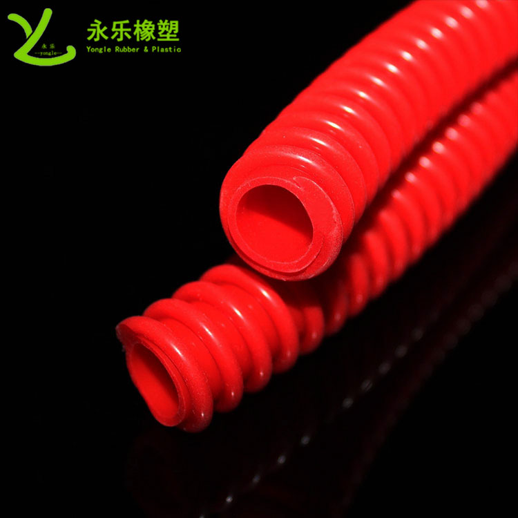 靜海擠出醫(yī)用硅膠波紋管，紅色硅膠波紋管，耐高溫硅膠波紋管