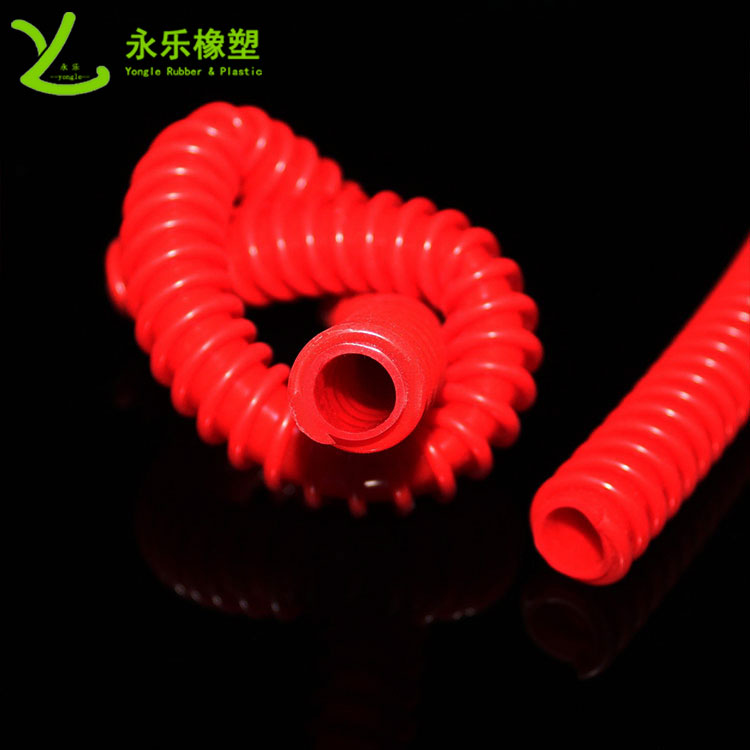 靜海擠出醫(yī)用硅膠波紋管，紅色硅膠波紋管，耐高溫硅膠波紋管