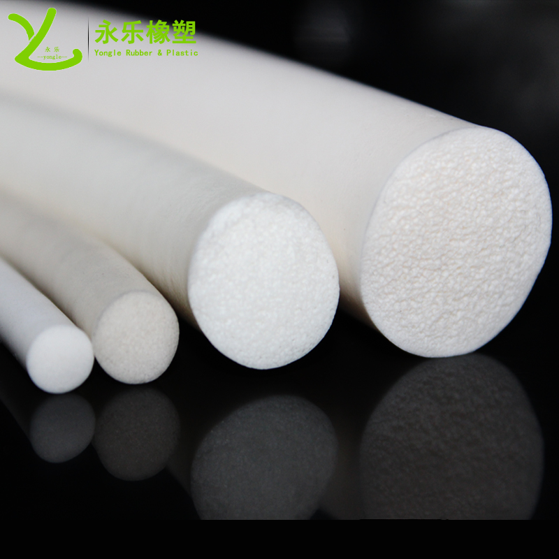 白色發(fā)泡硅膠條，無鹵發(fā)泡硅膠密封條，防水發(fā)泡硅膠密封條