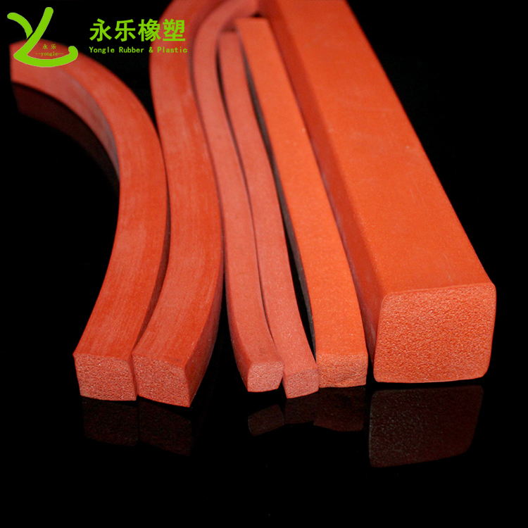 擠出硅膠密封條，耐高溫發(fā)泡硅膠條，阻燃硅膠發(fā)泡條
