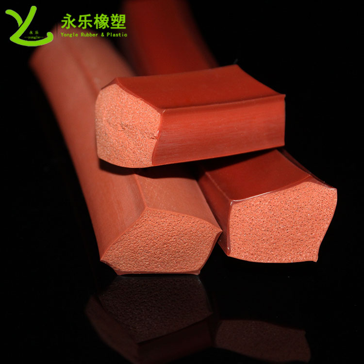 擠出復(fù)合發(fā)泡硅膠條，耐高溫復(fù)合發(fā)泡硅膠條，耐老化復(fù)合發(fā)泡硅膠條
